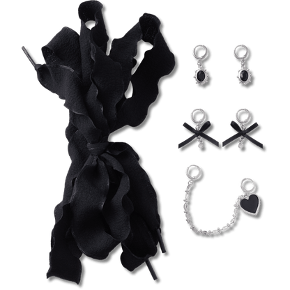 Laces and Dainty Bow Charm Kit Jibbitz Shoe Charm | Crocs Trending