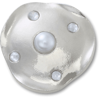 Silver and Pearl Disc Jibbitz™ charms | Crocs Classic