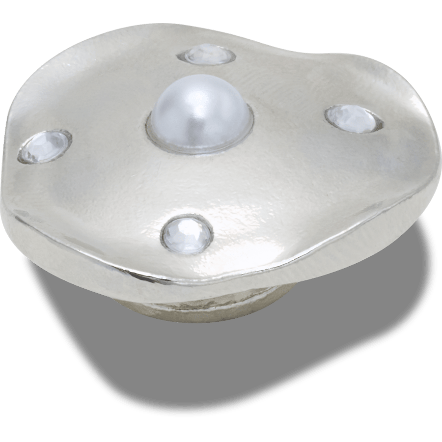 Silver and Pearl Disc Jibbitz™ charms | Crocs Classic