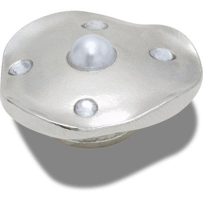Silver and Pearl Disc Jibbitz™ charms | Crocs Classic