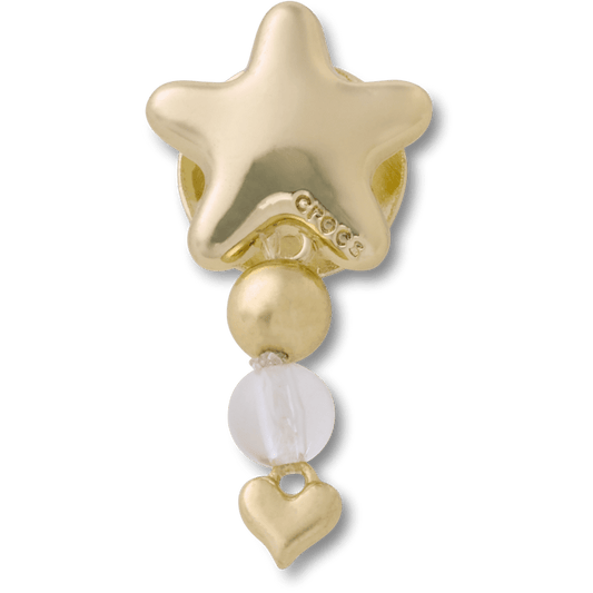 Gold Star with Heart Dangle Jibbitz™ charms | Crocs Everyday