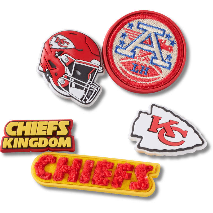 NFL Kansas City Chiefs 5 Pack Jibbitz Shoe Charm | Crocs Top Pick