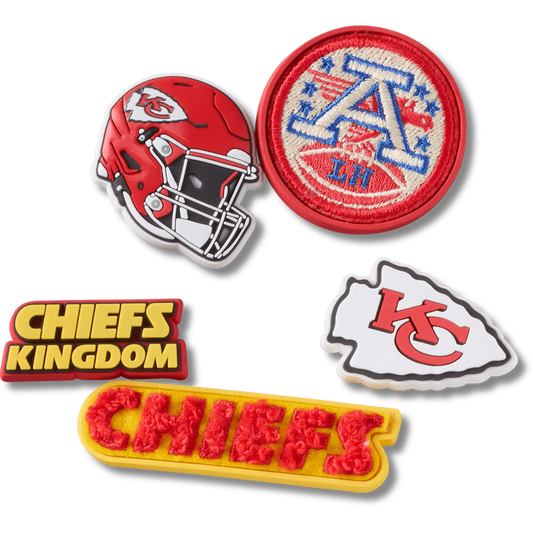NFL Kansas City Chiefs 5 Pack Jibbitz Shoe Charm | Crocs Top Pick
