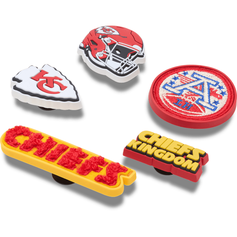 NFL Kansas City Chiefs 5 Pack Jibbitz Shoe Charm | Crocs Top Pick