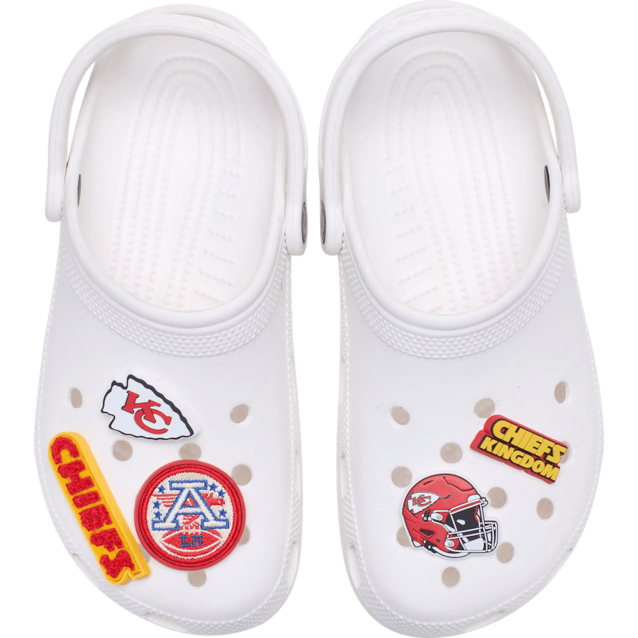 NFL Kansas City Chiefs 5 Pack Jibbitz Shoe Charm | Crocs Top Pick