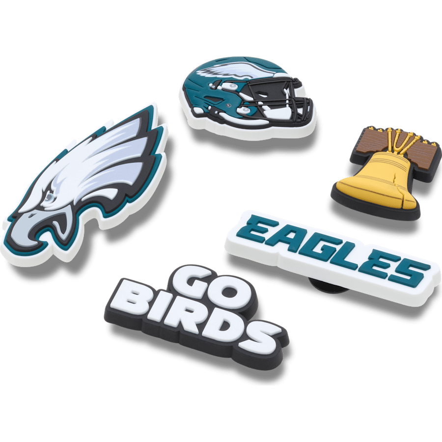 NFL Philadelphia Eagles 5 Pack Jibbitz Shoe Charm | Crocs Customer Favorite