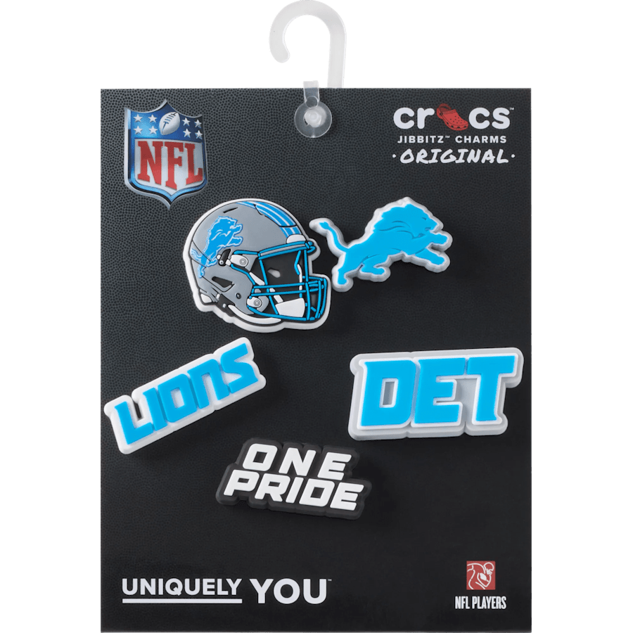 NFL Detroit Lions 5 Pack Jibbitz Shoe Charm | Crocs Best Seller