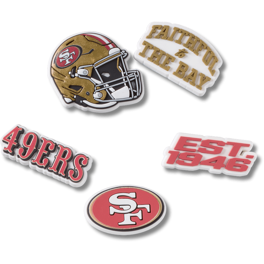 NFL San Francisco 49ers 5 Pack Jibbitz Shoe Charm | Crocs Hot Sale