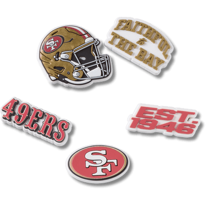 NFL San Francisco 49ers 5 Pack Jibbitz Shoe Charm | Crocs Hot Sale