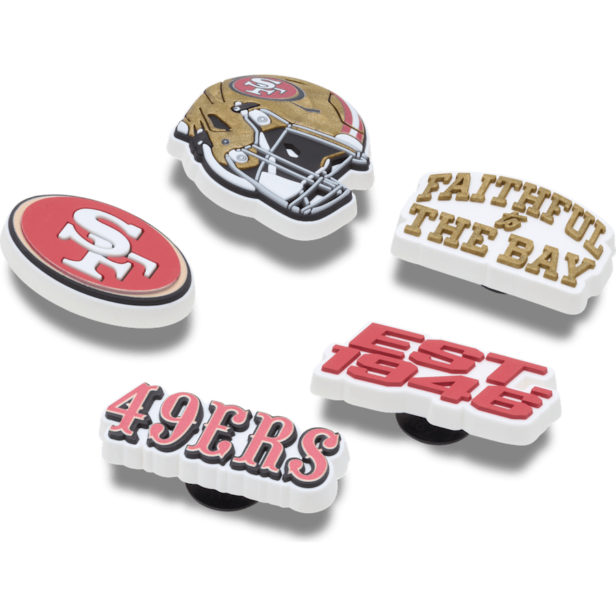 NFL San Francisco 49ers 5 Pack Jibbitz Shoe Charm | Crocs Hot Sale