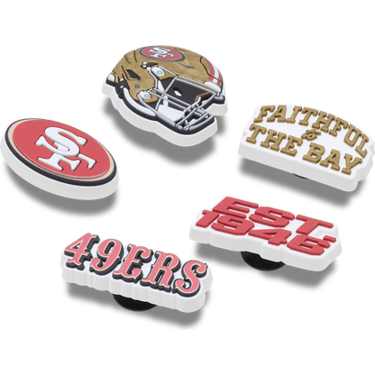 NFL San Francisco 49ers 5 Pack Jibbitz Shoe Charm | Crocs Hot Sale