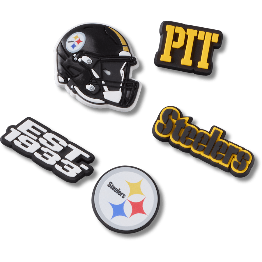 NFL Pittsburgh Steelers 5 Pack Jibbitz Shoe Charm | Crocs Quality