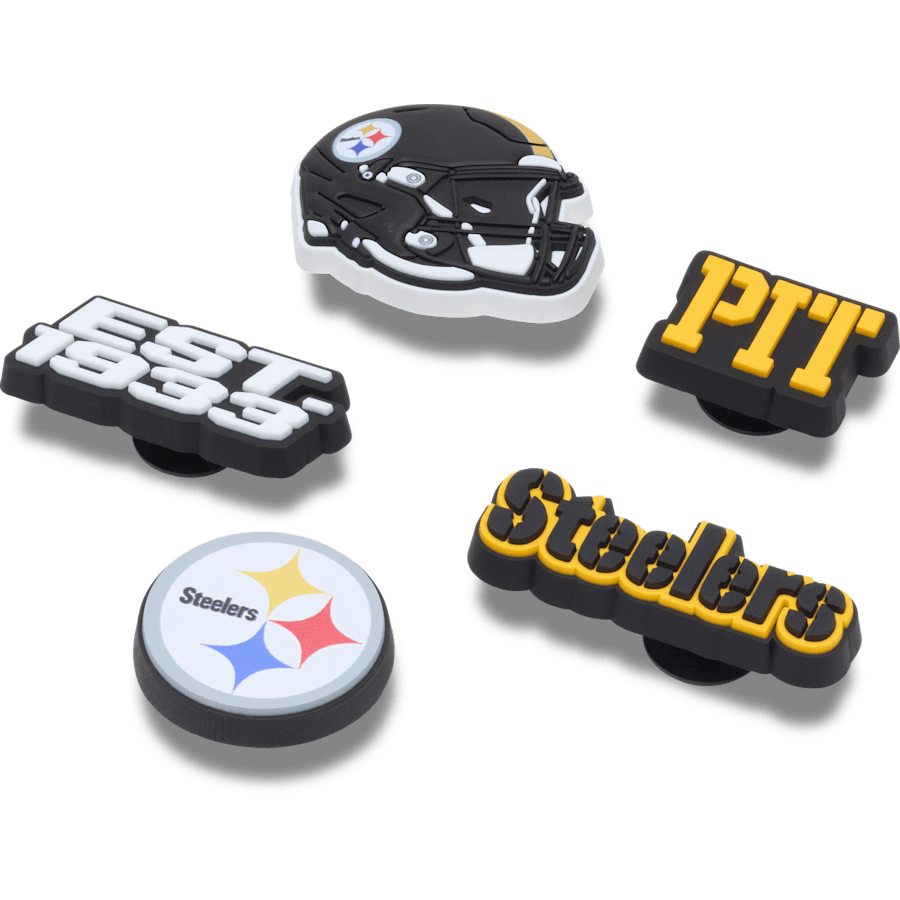 NFL Pittsburgh Steelers 5 Pack Jibbitz Shoe Charm | Crocs Quality