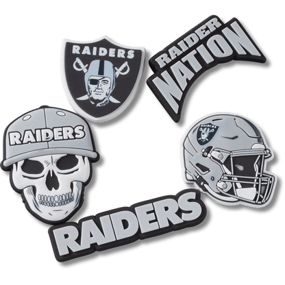 NFL Las Vegas Raiders 5 Pack Jibbitz Shoe Charm | Crocs Customer Favorite
