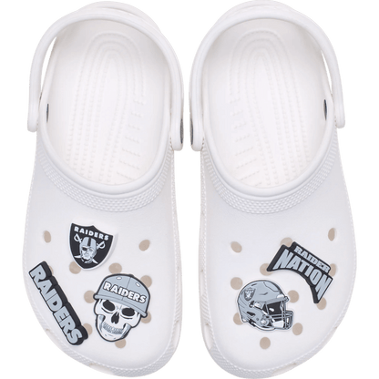 NFL Las Vegas Raiders 5 Pack Jibbitz Shoe Charm | Crocs Customer Favorite