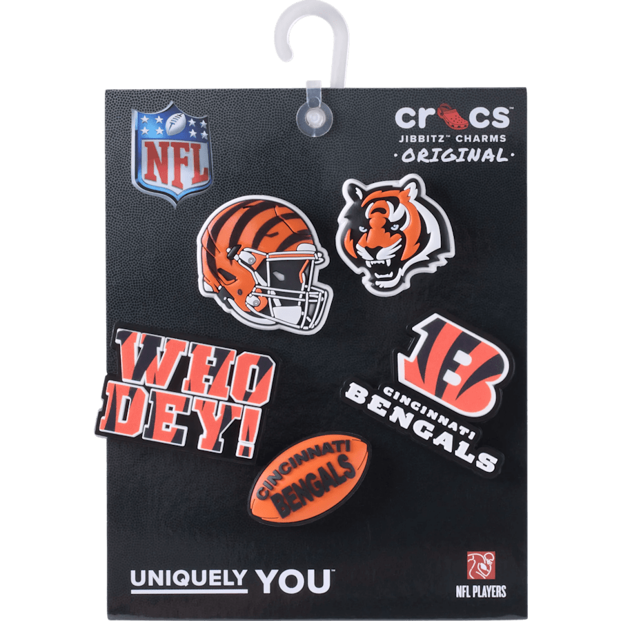 NFL Cincinnati Bengals 5 Pack Jibbitz Shoe Charm | Crocs Exclusive