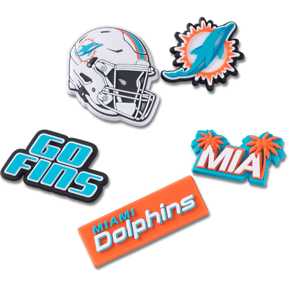 NFL Miami Dolphins 5 Pack Jibbitz Shoe Charm | Crocs Value