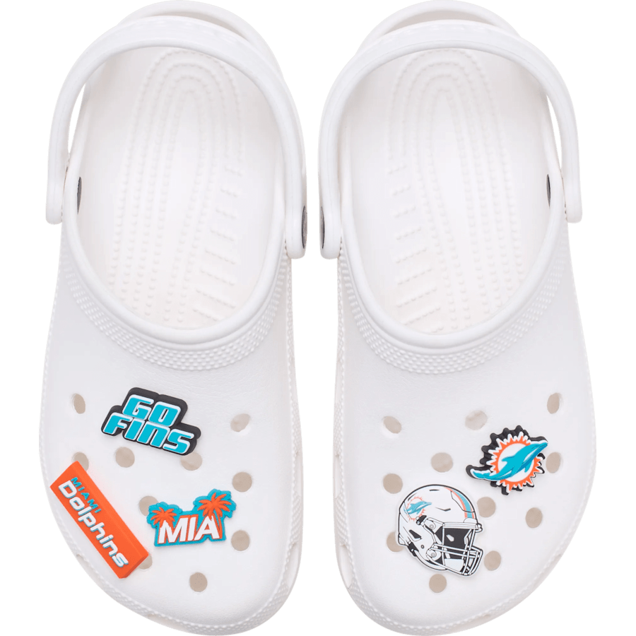 NFL Miami Dolphins 5 Pack Jibbitz Shoe Charm | Crocs Value