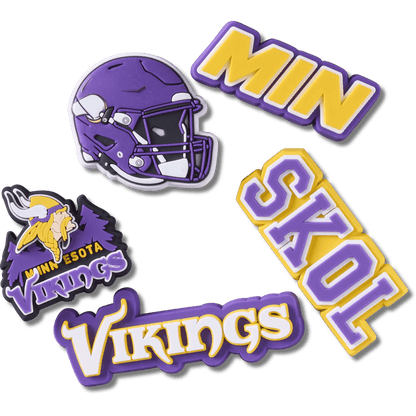 NFL Minnesota Vikings 5 Pack Jibbitz Shoe Charm | Crocs Customer Favorite