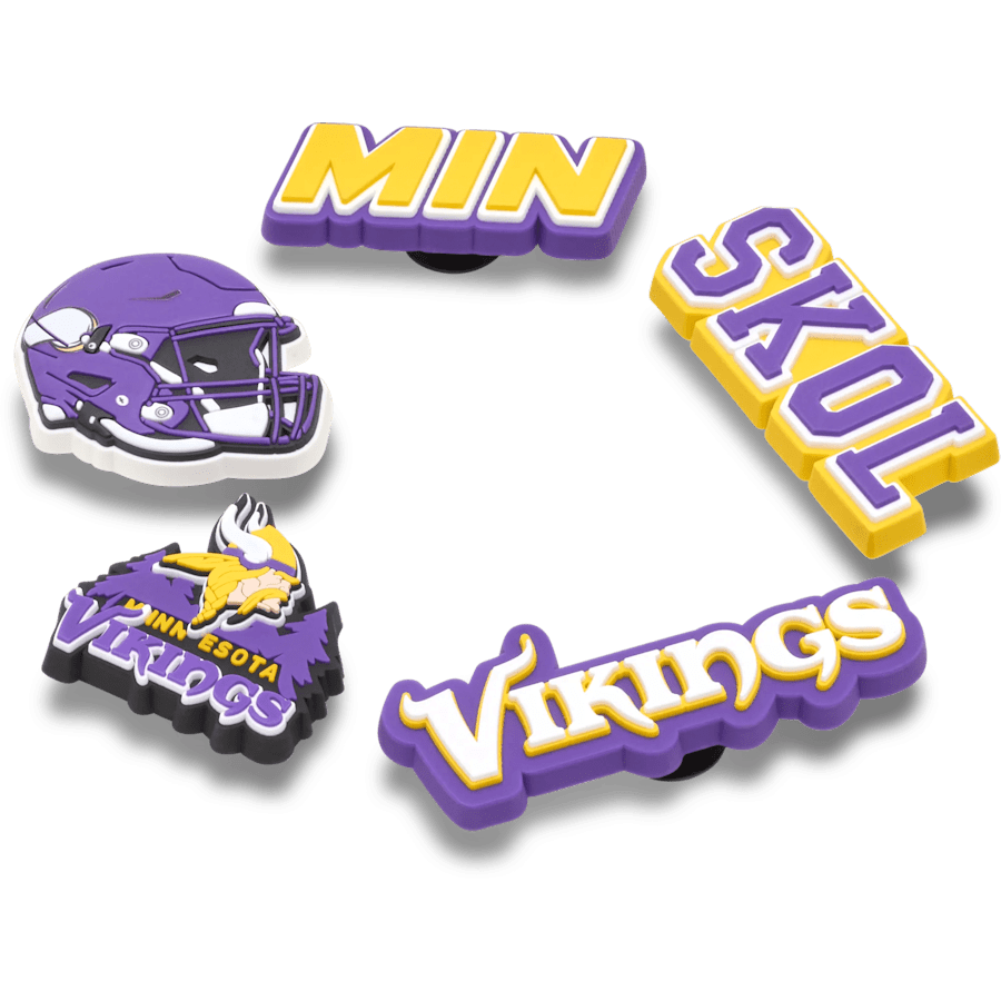 NFL Minnesota Vikings 5 Pack Jibbitz Shoe Charm | Crocs Customer Favorite