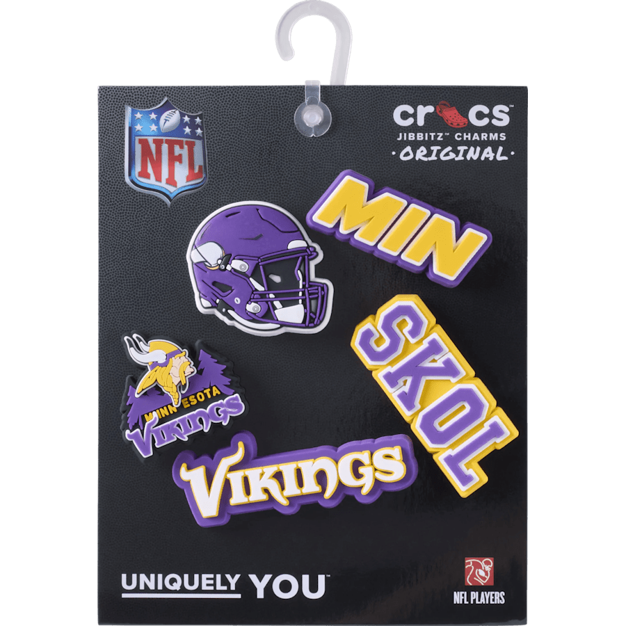 NFL Minnesota Vikings 5 Pack Jibbitz Shoe Charm | Crocs Customer Favorite
