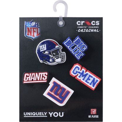 NFL New York Giants 5 Pack Jibbitz Shoe Charm | Crocs Quality