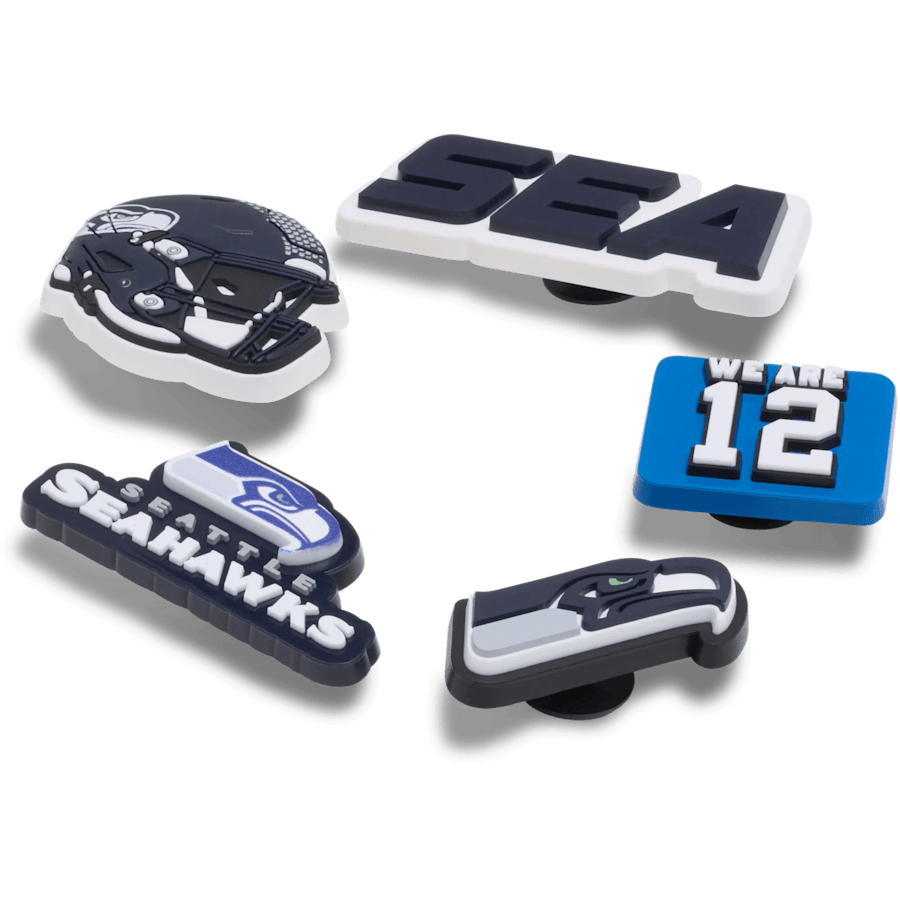 NFL Seattle Seahawks 5 Pack Jibbitz Shoe Charm | Crocs New