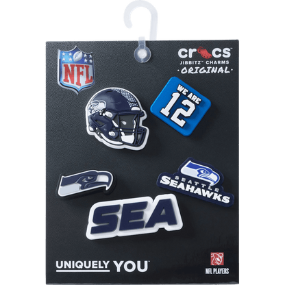 NFL Seattle Seahawks 5 Pack Jibbitz Shoe Charm | Crocs New