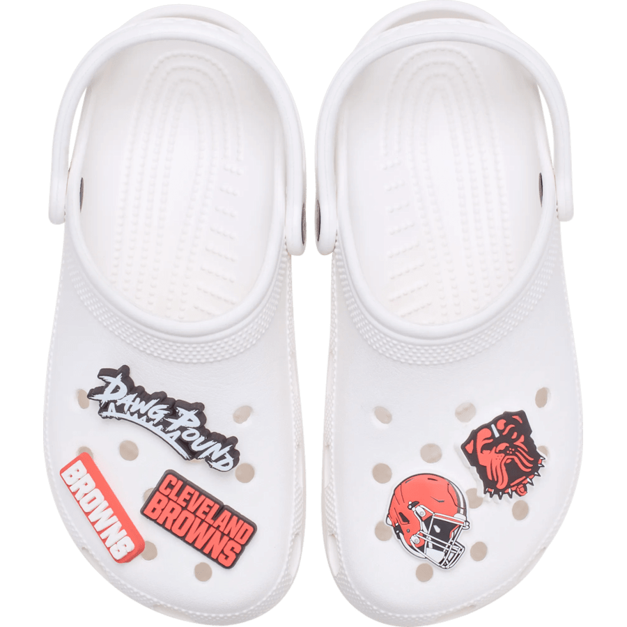 NFL Cleveland Browns 5 Pack Jibbitz Shoe Charm | Crocs Great Value