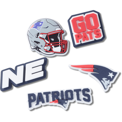 NFL New England Patriots 5 Pack Jibbitz Shoe Charm | Crocs Featured
