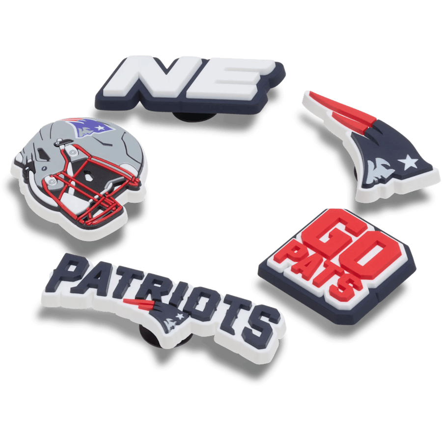 NFL New England Patriots 5 Pack Jibbitz Shoe Charm | Crocs Featured