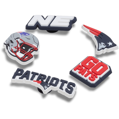 NFL New England Patriots 5 Pack Jibbitz Shoe Charm | Crocs Featured