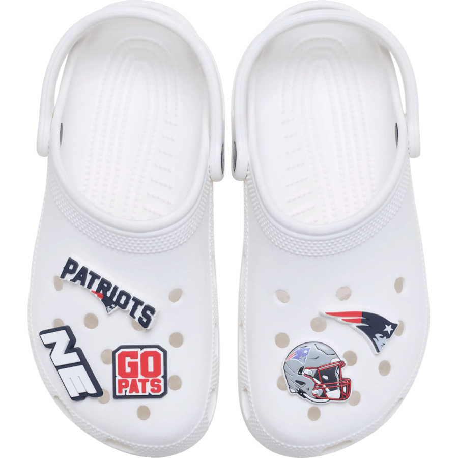 NFL New England Patriots 5 Pack Jibbitz Shoe Charm | Crocs Featured