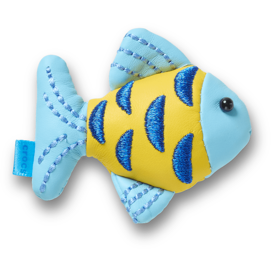 Blue and Gold Sparkle Fish Jibbitz™ charms | Crocs Recommended