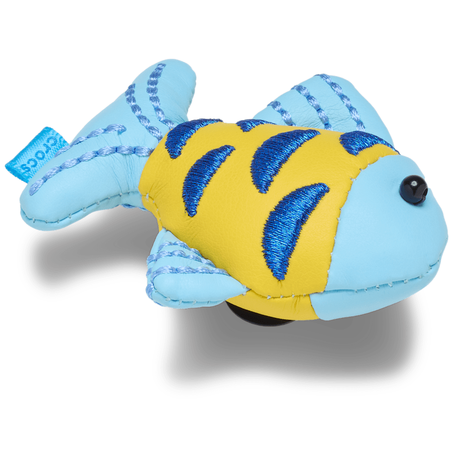 Blue and Gold Sparkle Fish Jibbitz™ charms | Crocs Recommended
