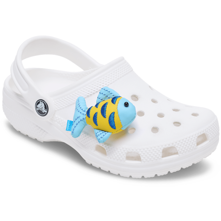Blue and Gold Sparkle Fish Jibbitz™ charms | Crocs Recommended