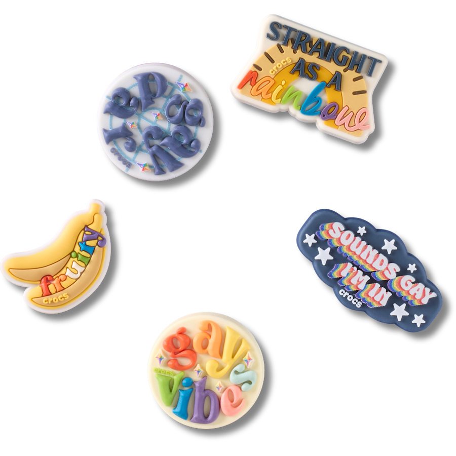 Irreverent Pride 5 Pack Jibbitz™ charms | Crocs Popular