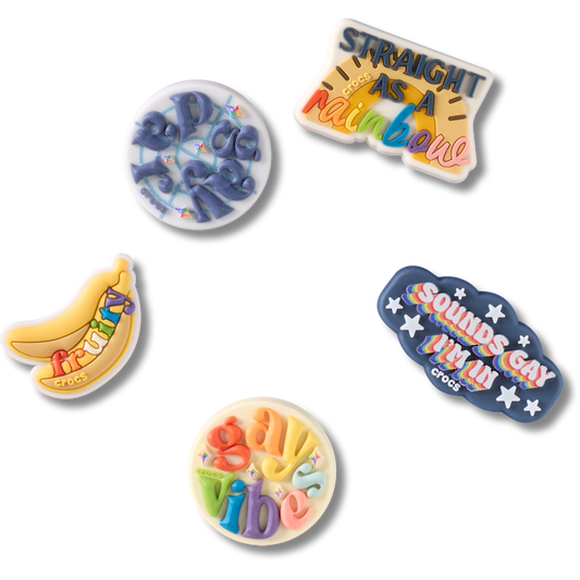 Irreverent Pride 5 Pack Jibbitz™ charms | Crocs Popular