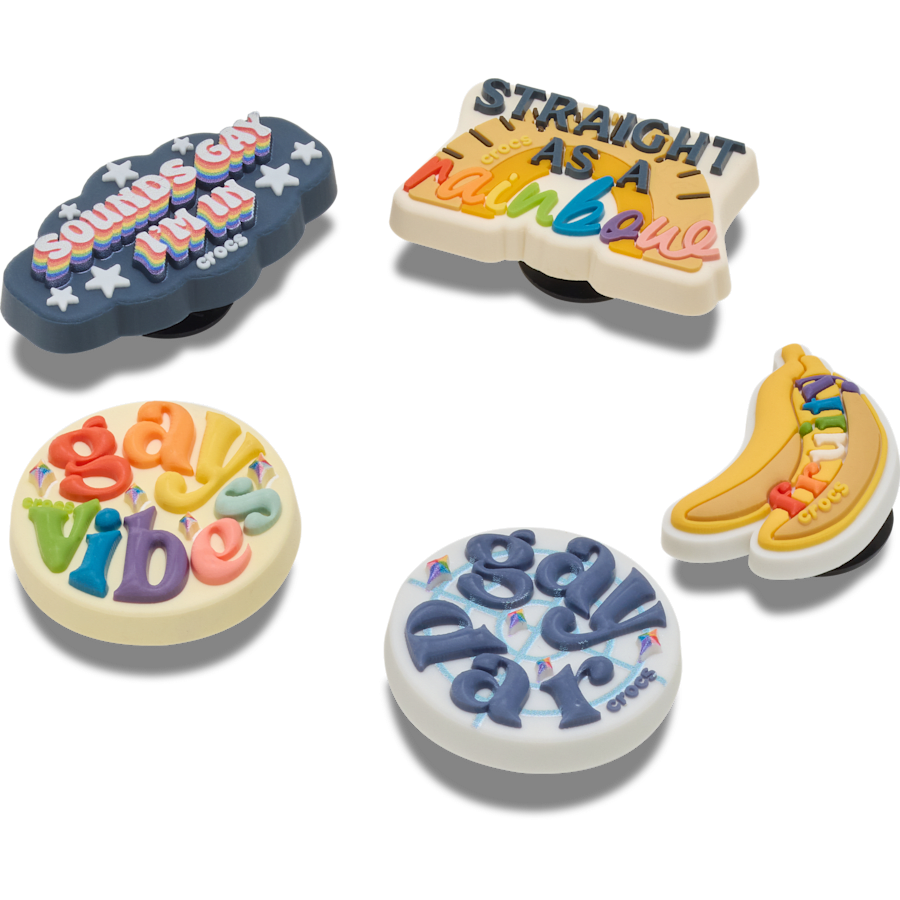 Irreverent Pride 5 Pack Jibbitz™ charms | Crocs Popular