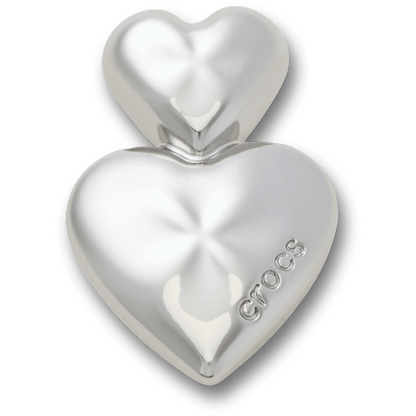 Silver Double Heart Jibbitz™ charms | Crocs Featured