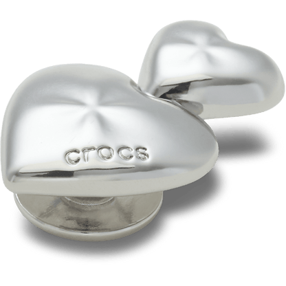 Silver Double Heart Jibbitz™ charms | Crocs Featured