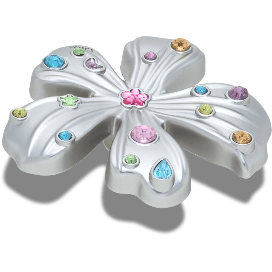Silver Meta Gem Flower Jibbitz™ charms | Crocs New