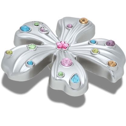 Silver Meta Gem Flower Jibbitz™ charms | Crocs New