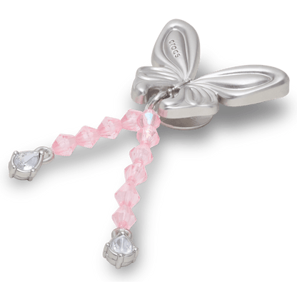 Silver Beaded Meta Butterfly Jibbitz™ charms | Crocs Trending