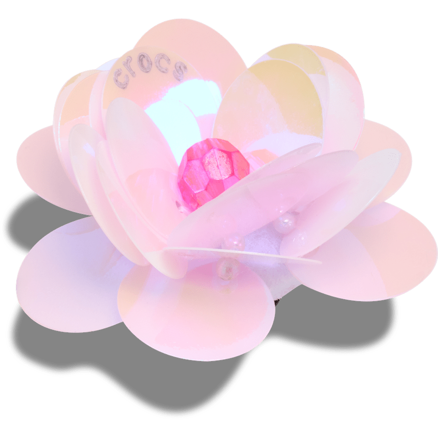 Sequin Pink Flower Jibbitz™ charms | Crocs New