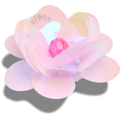 Sequin Pink Flower Jibbitz™ charms | Crocs New