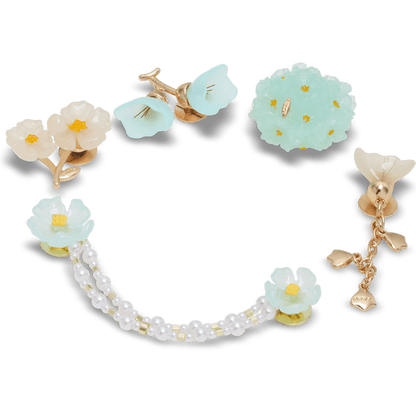 Blue Dainty Floral 5 Pack Jibbitz™ charms | Crocs Quality