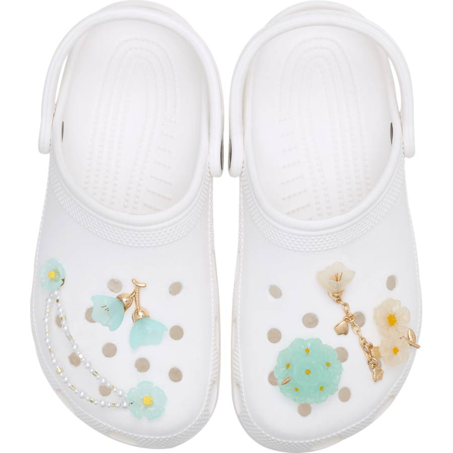 Blue Dainty Floral 5 Pack Jibbitz™ charms | Crocs Quality