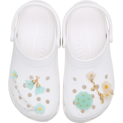 Blue Dainty Floral 5 Pack Jibbitz™ charms | Crocs Quality