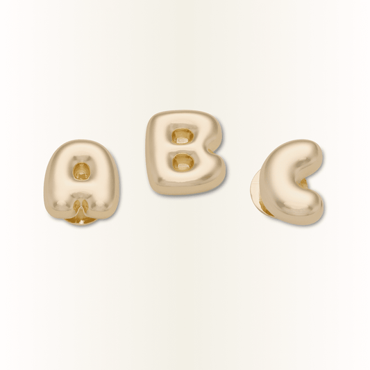 Gold Bubble Letter A-Z Jibbitz™ charms | Crocs Value